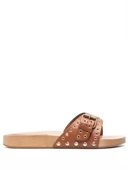 Клоги Jaso с пряжками ISABEL MARANT, коричневый