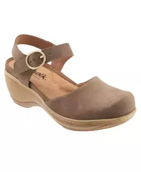 Клоги Mabelle Clog SoftWalk, коричневый/бежевый