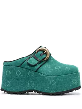 Клоги Regenerated с монограммой Marine Serre, зеленый