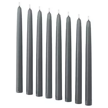 KLOKHET КЛОКХЕТ Свеча, темно-серый, 25 см IKEA