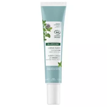 Klorane, Aquatic Mint Purity Cream, Крем для комбинированной и жирной кожи, 40мл
