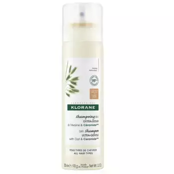Klorane Сухой шампунь с овсом и керамидами для темных волос 150 мл Очищение без воды