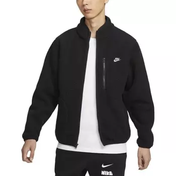 Клубная флисовая куртка мужская черный/белый Nike