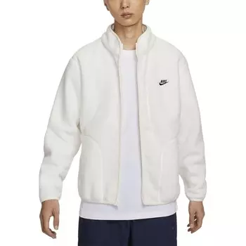 Клубная флисовая куртка мужская парусная белый/черный Nike
