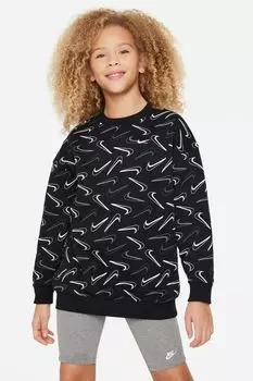 Клубная футболка оверсайз с круглым вырезом Nike, черный