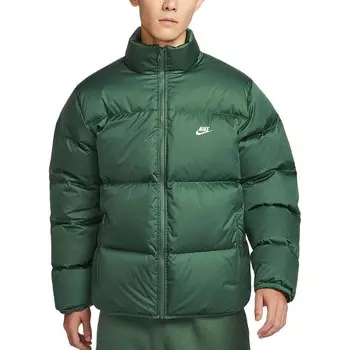 Клубная куртка-пуховик мужская елово-зеленая/белая Nike, зеленый