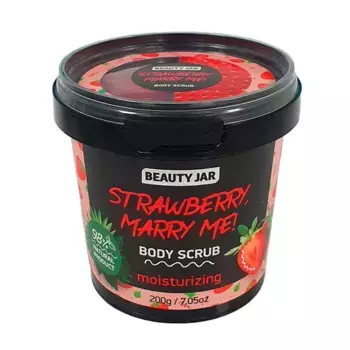 Клубничный скраб для тела Strawberry, Marry Me! Body Scrub Beauty Jar, 200 g