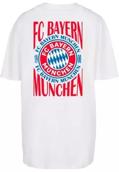 Клубные команды Fc Bayern Color Logo Oversized Boyfriend Tee FC Bayern Mnchen, белые