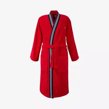 Клубный халат из органического хлопка Lacoste, цвет rouge