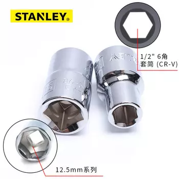 Ключ с храповым механизмом Stanley 1/2, серия 12,5 мм, британская 6-угольная стандартная головка 1/2 дюйма 86-444-1-22