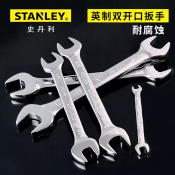 Ключ STANLEY дюймовый, полированный, двойной рожковый, 3/8 x 7/16 дюймов 88-041-1-22