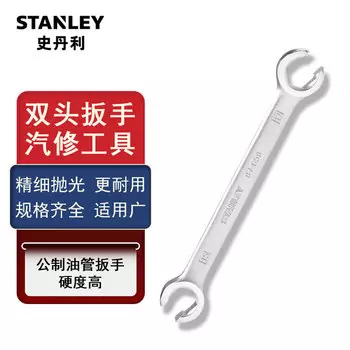 Ключ Stanley двусторонний, инструменты для ремонта автомобилей, метрический прецизионный полированный двусторонний ключ 19x21 мм