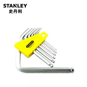 Ключ Stanley Шестигранный ключ, набор из 7 предметов, метрическая короткая ручка, шаровая головка, внутренний шестигранный ключ 1,5–6 ммSTMT94551-8-23