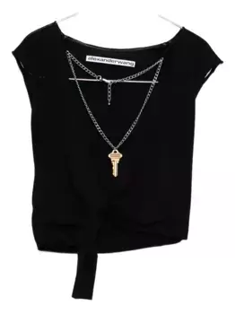 Ключевая деталь топа Alexander Wang, черный