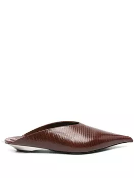 Клыкастые мюли Mugler, коричневый