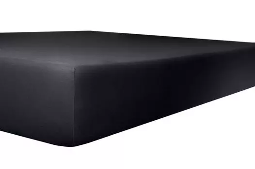 Kneer Easy-Stretch Jersey XXL приталенная простыня очень высокая до 40 см 180x200-200x220 см 180x200 ++, черный