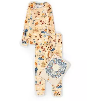 Книги для девочек в возрасте от 2 до 10 лет, если бы у меня была маленькая мечта, комплект из двух предметов: пижама и книги Books To Bed, бежевый