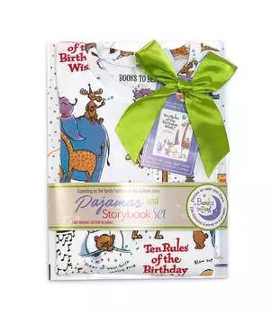 Книги на ночь для детей 2–10 лет. Десять правил дня рождения: набор из двух предметов: пижама и книги Books To Bed, мультиколор