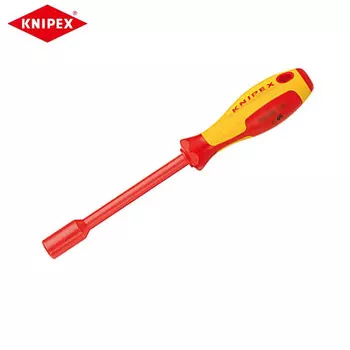 KNIPEX 10-миллиметровая электроизоляционная отвертка для гаек, 6-гранная отвертка, торцевая отвертка 98 03 10 по индивидуальному заказу (срок поставки 4-8 недель)