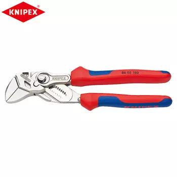 KNIPEX K.86 05 180 7-дюймовые плоскогубцы, ключ с параллельным зажимом, универсальный 8605180
