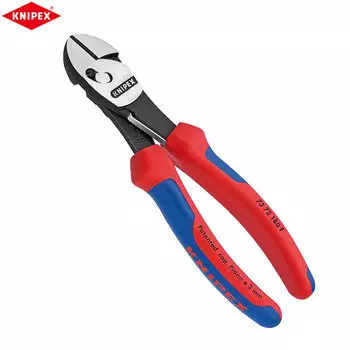 KNIPEX TwinForce Суперэкономичные диагональные клещи двушарнирные диагональные клещи (с возвратной пружиной) 73 72 180 F