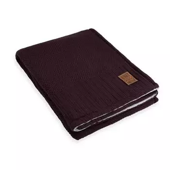 Knit Factory Lynn Plaid Teddy - Баклажан - 160x130 см, фиолетовый