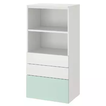 Книжный шкаф Ikea Smastad/Platsa 60X42X123 см, белый/зеленый