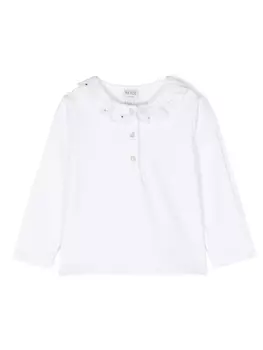 Knot блузка Sahara с оборками, белый