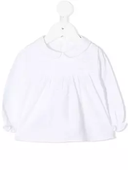 Knot блузка со складками, белый