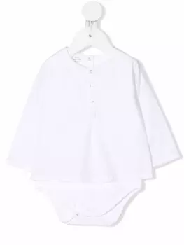 Knot боди с пуговицами, белый