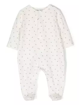 Knot Bolota printed jersey babygrow, белый