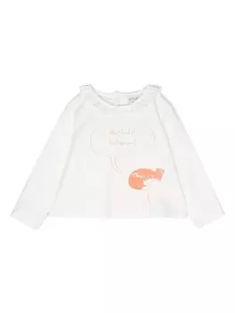 Knot футболка Bird с длинными рукавами, белый