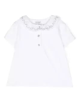 Knot футболка Patrice с цветочной вышивкой, белый