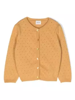 Knot кардиган с перфорацией, желтый