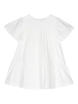 Knot платье Florence с короткими рукавами, белый