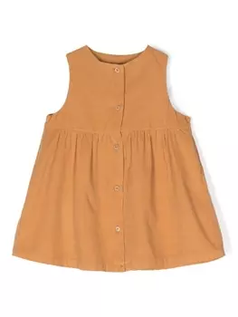 Knot платье с круглым вырезом, оранжевый