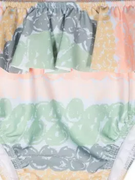 Knot плавки бикини Malia с оборками, зеленый