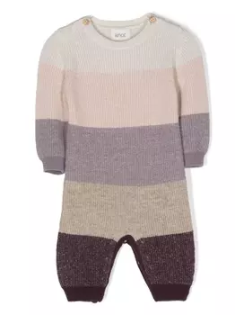 Knot полосатый ромпер в рубчик, нейтральный цвет
