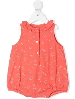 Knot ромпер с принтом, красный