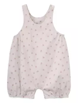 Knot ромпер Tiny Strawberries, белый