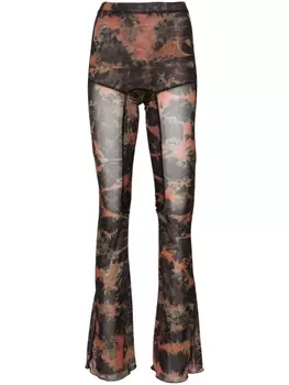 KNWLS легинсы с принтом Halcyon Acid Flame, черный