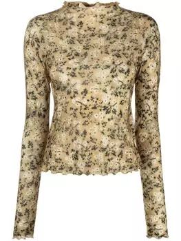 KNWLS полупрозрачный топ Halcyon, желтый