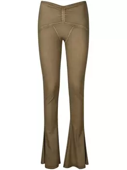 KNWLS расклешенные брюки с рюшами, зеленый