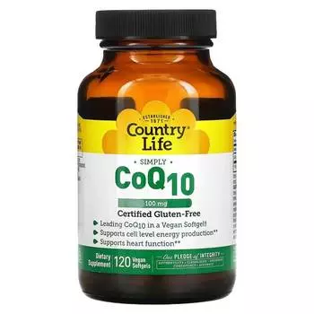 Коэнизм CoQ10 Country Life 100 мг, 120 таблеток