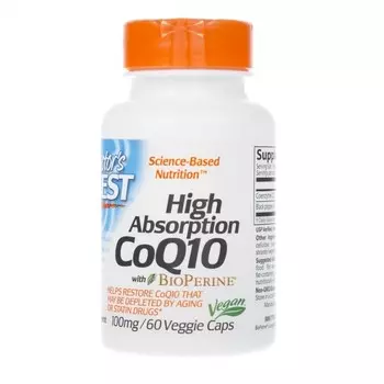 Коэнзим Q10 DOCTOR'S BEST, 100 мг, Биологически активная добавка, 60 капсул