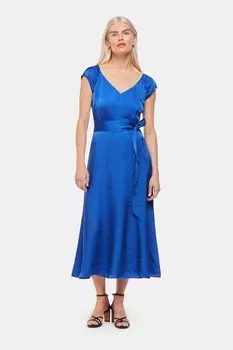 Кобальтово- платье Petite aria с перекрученным передом Whistles, синий
