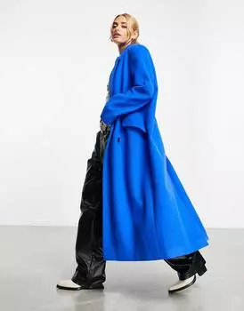 Кобальтовое пальто для пап ASOS DESIGN