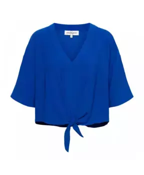 Кобальтовый топ с короткими рукавами &Co Woman, синий