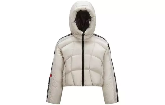 Кобрендовый пуховик X Adidas Originals Женский, Белый Moncler