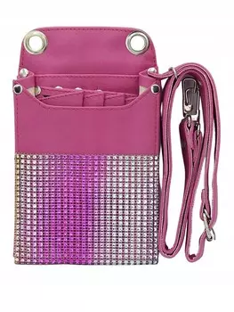 Кобура для инструментов парикмахера розовая с блестками Siima